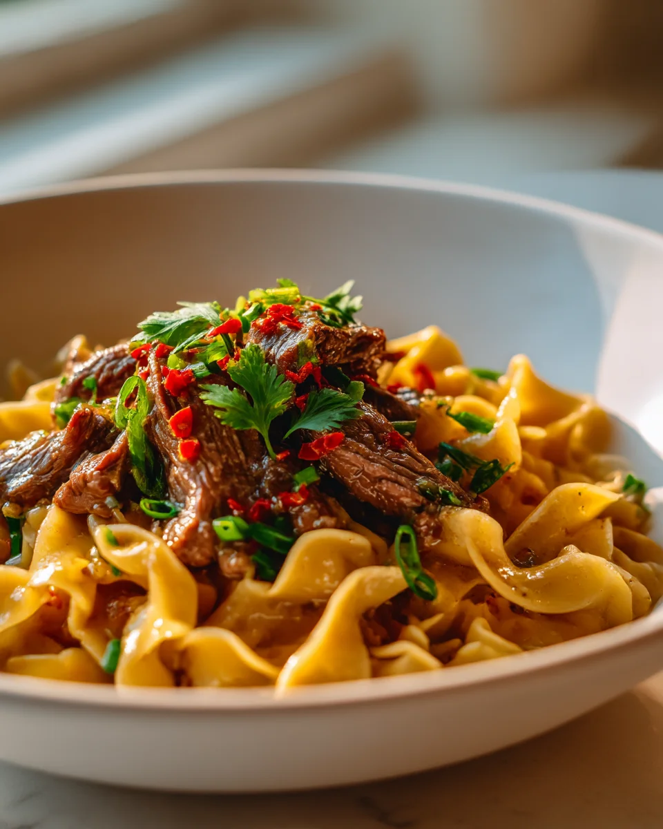 Savory Garlic Butter Beef Noodle Bowl Recipe to Savor!