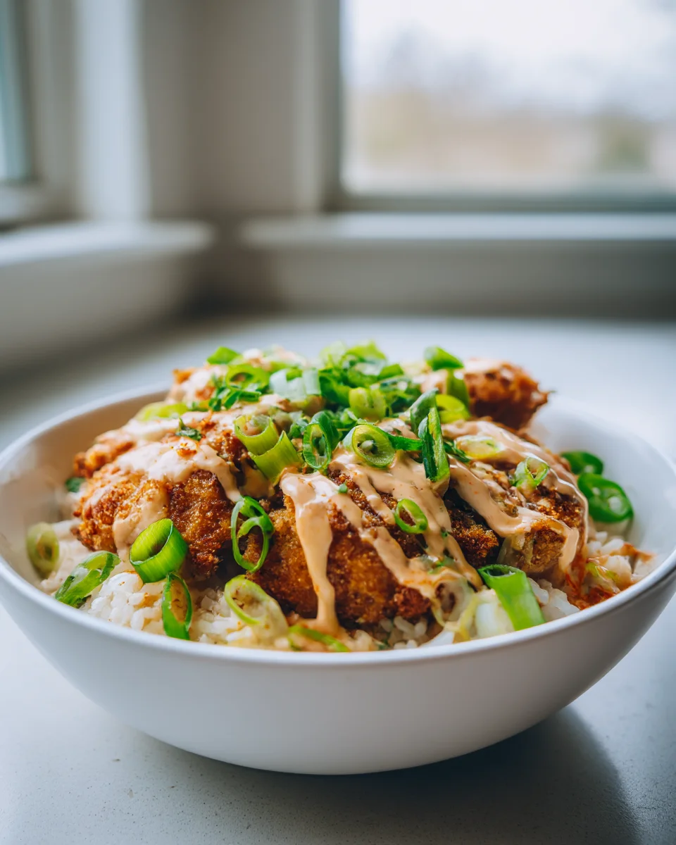 Crispy Cajun Chicken Rice Bowl: A Flavorful Delight!