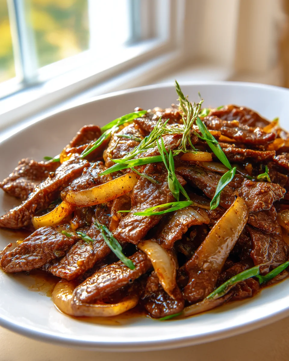 Sizzling Chinese Beef Pepper Steak with Onions – Quick!