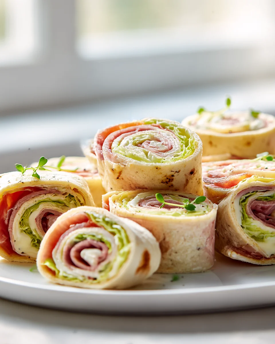 Beef Ham & Swiss Tortilla Roll Ups - Simple & Satisfying Meal