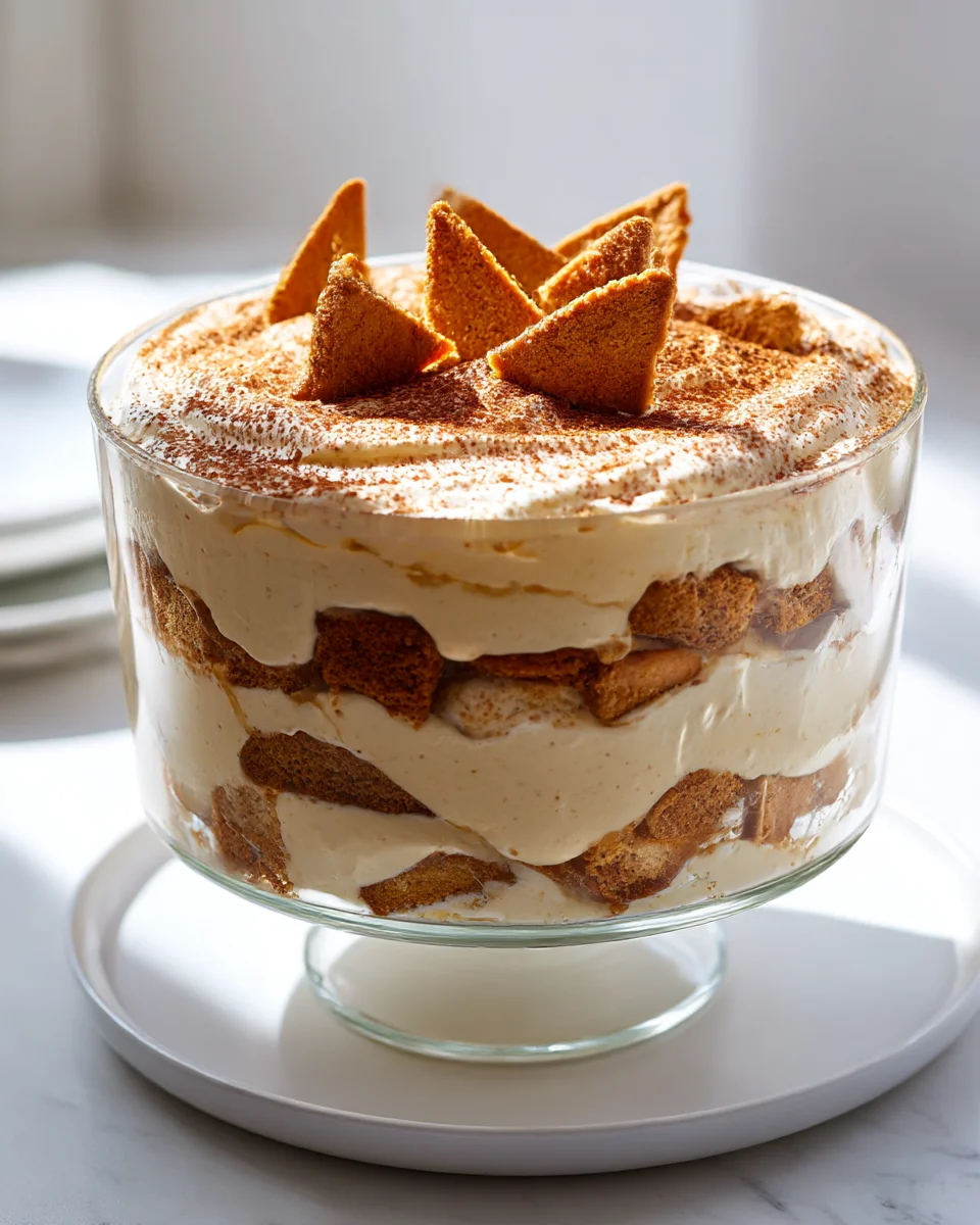 Creamy Biscoff Tiramisu Trifle: Delightfully Non-Alcoholic