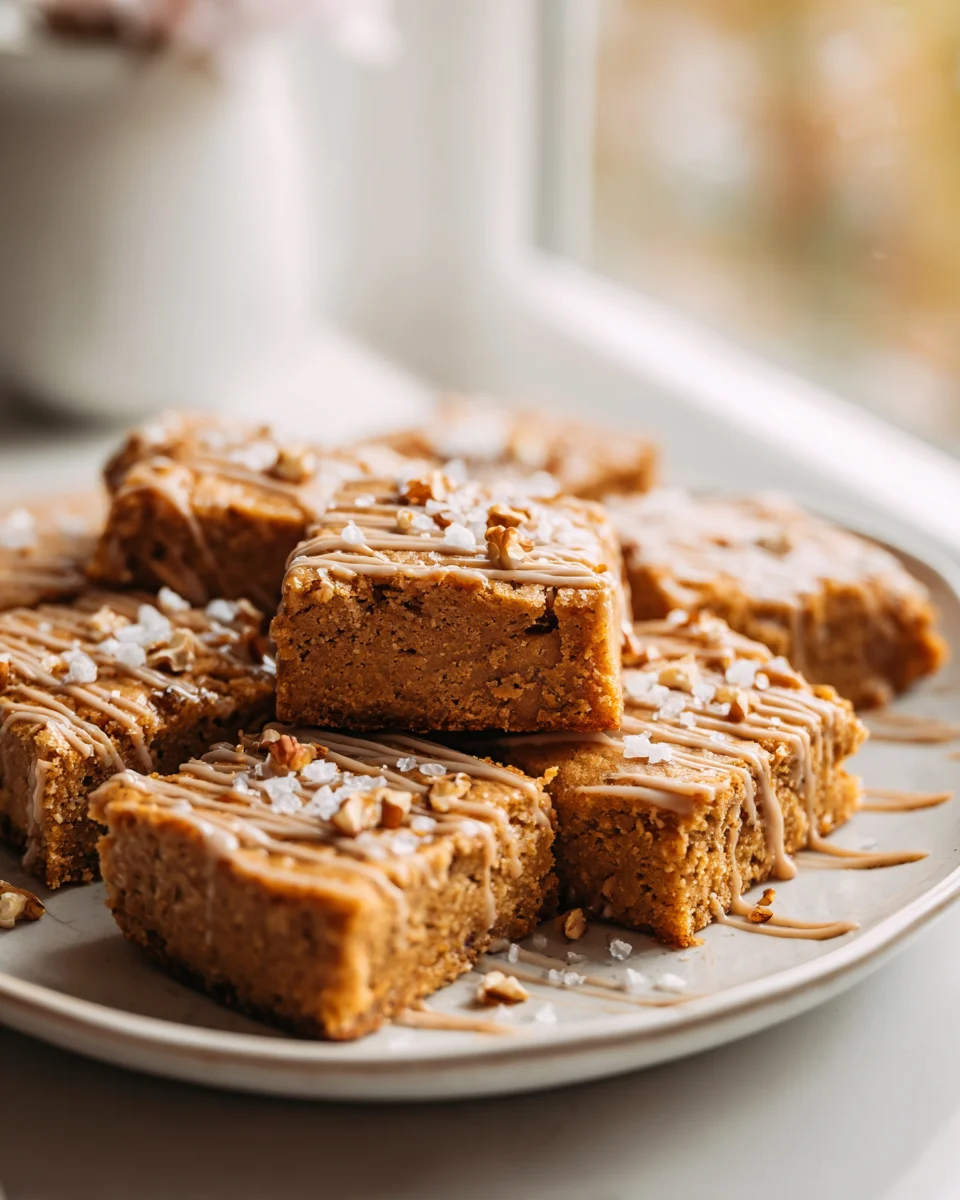 Best Chewy Brown Butter Coffee Cookie Bars with Glaze