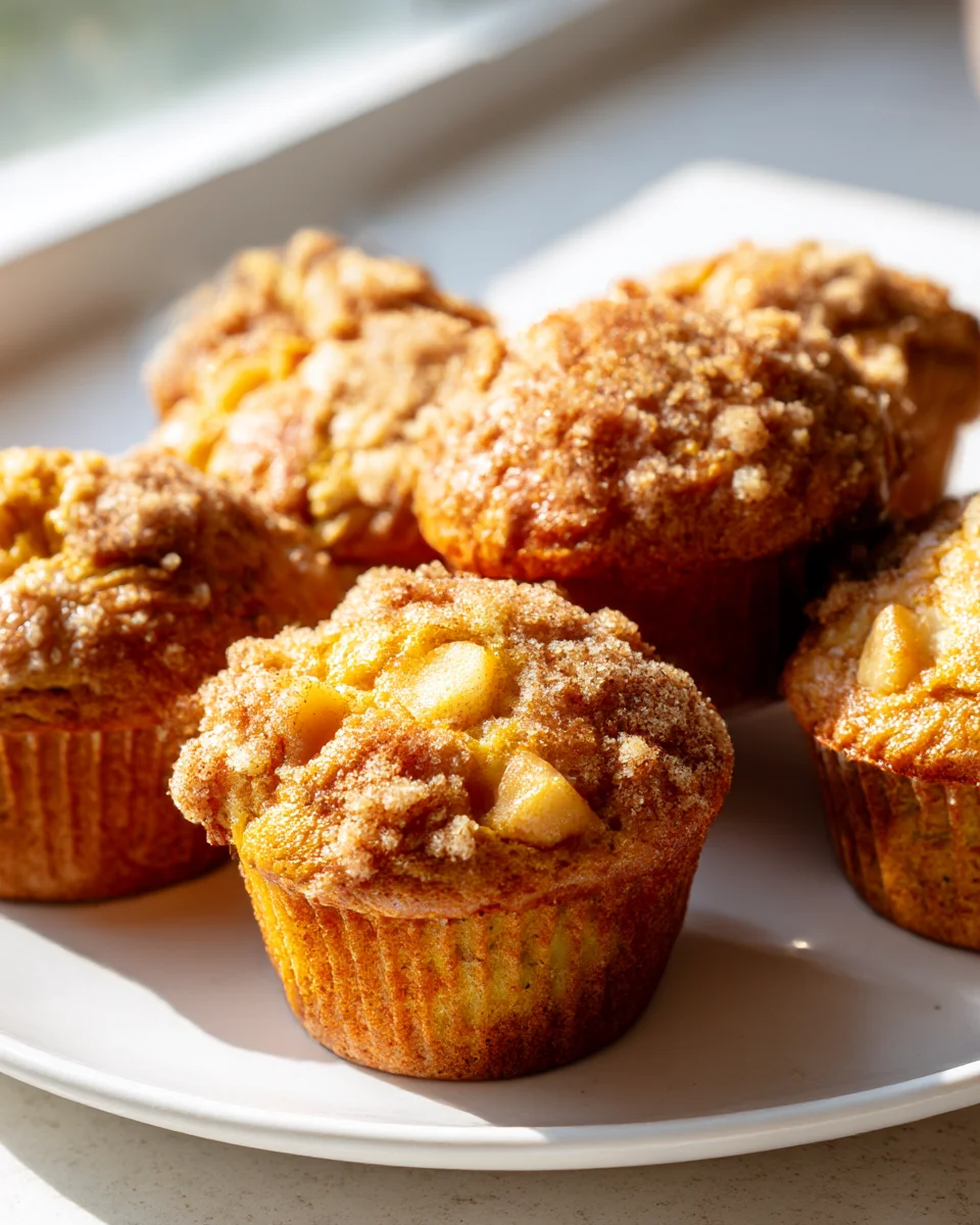 Delicious Apple Pumpkin Muffins with Crumble Topping
