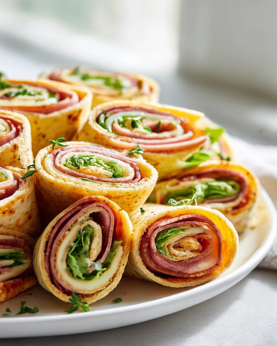 Beef Ham & Swiss Tortilla Roll Ups - Simple & Satisfying Meal