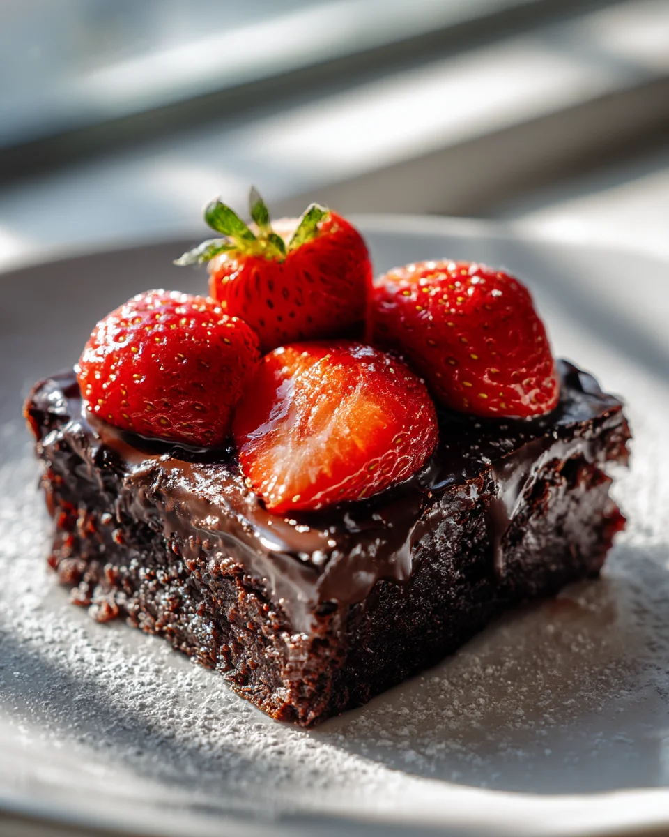 Irresistible Chocolate Covered Strawberry Brownies Recipe!