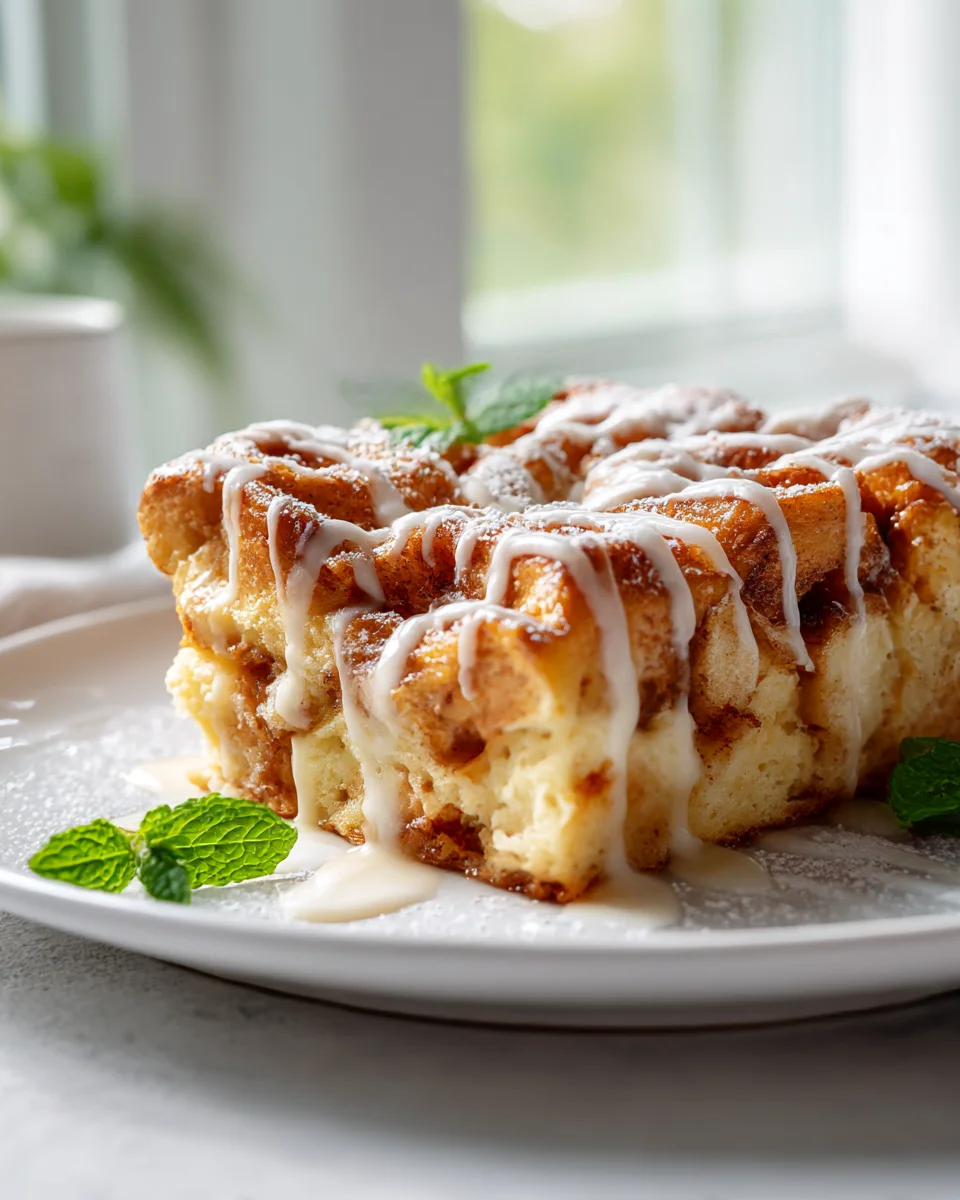 Cinnamon Roll French Toast Bake - Easy Overnight Delight