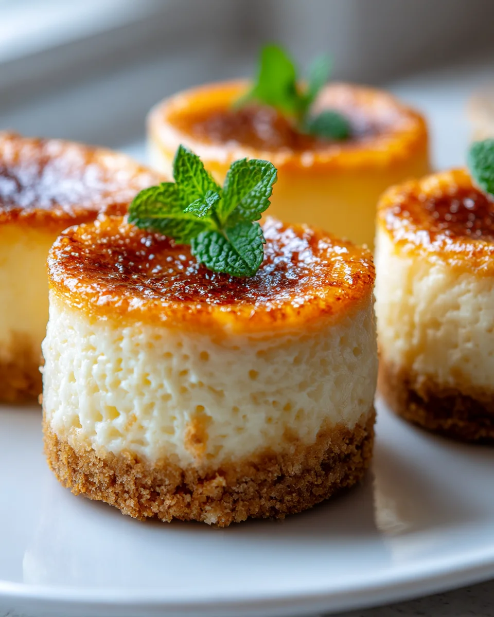 Mini Creme Brulee Cheesecakes – Decadent Dessert Recipe