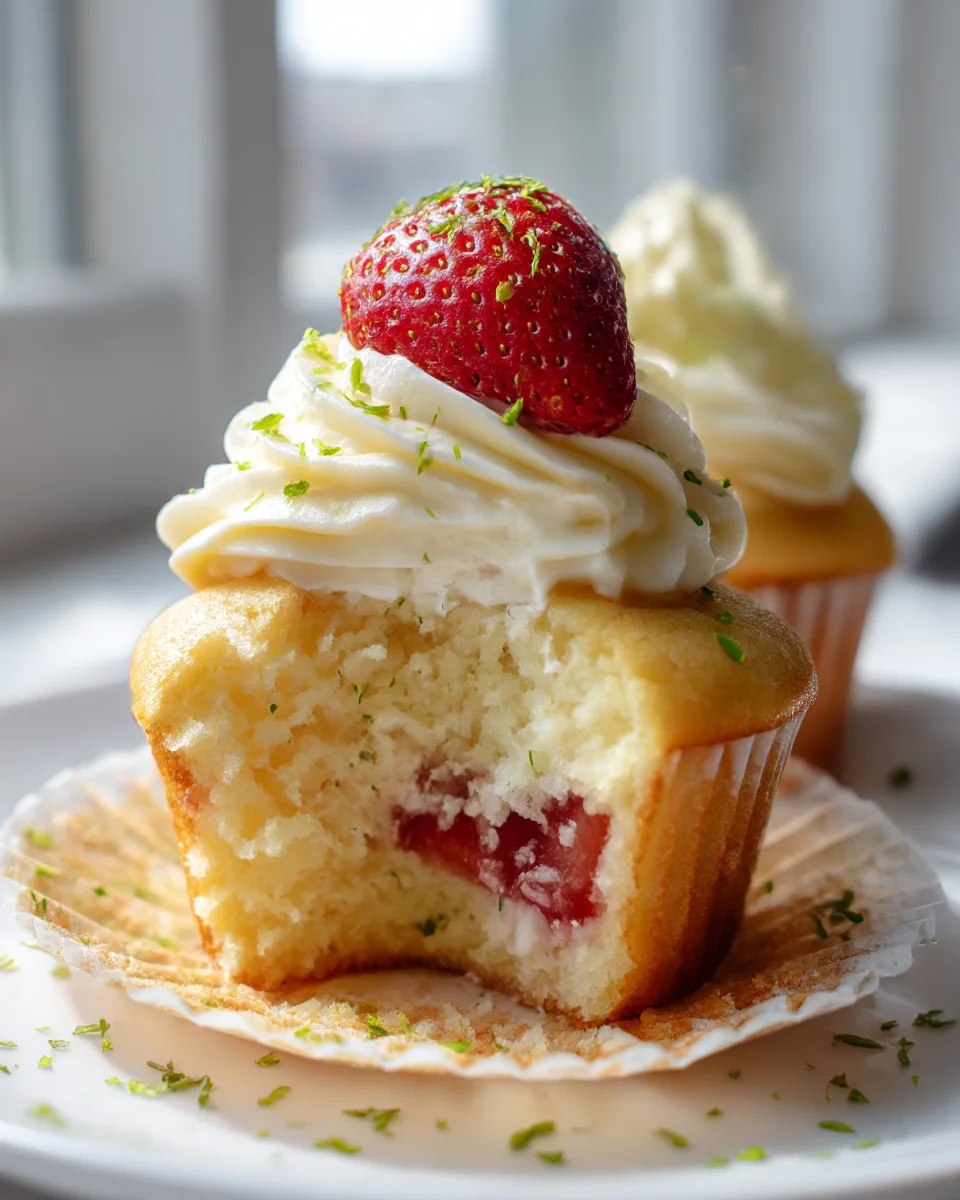 Your New Favorite: Strawberry Shortcake Stuffed Cupcakes!