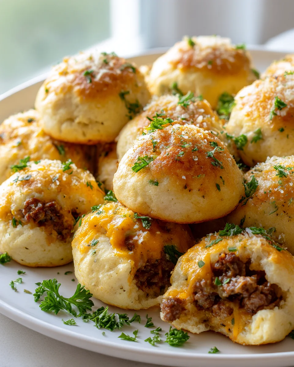 Best Garlic Parmesan Cheeseburger Bombs Recipe