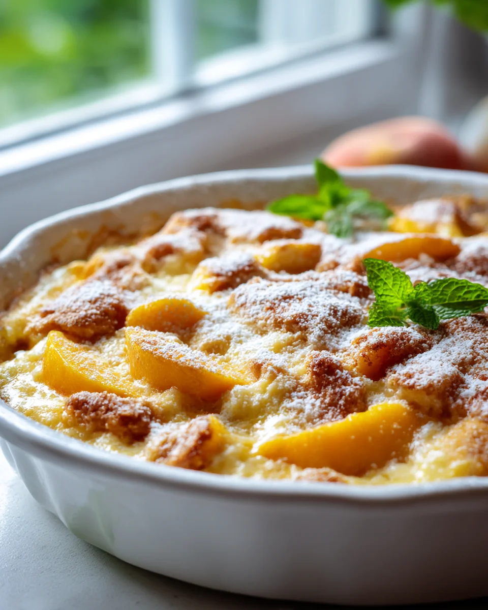 Best Peach Cobbler Cheesecake Dump Cake for Summer