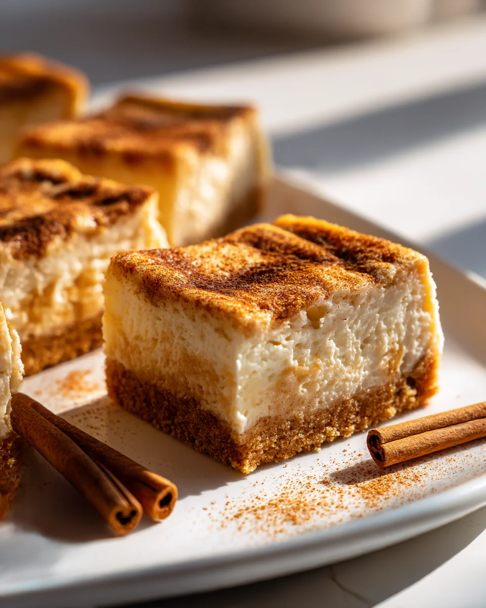 Irresistible Capirotada Cheesecake Bars with Cinnamon Crust