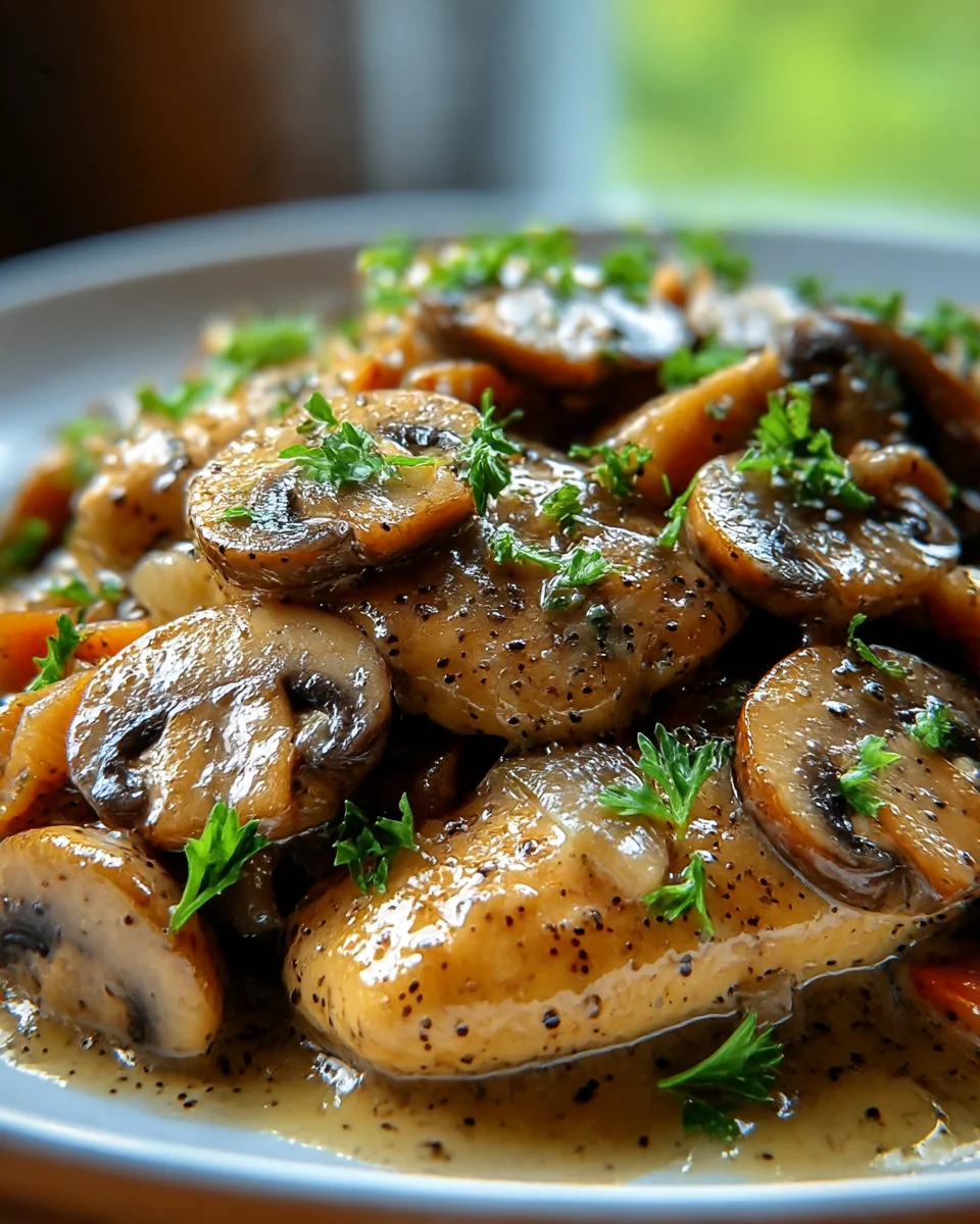 Black Pepper Chicken with Mushrooms - Quick Dinner!