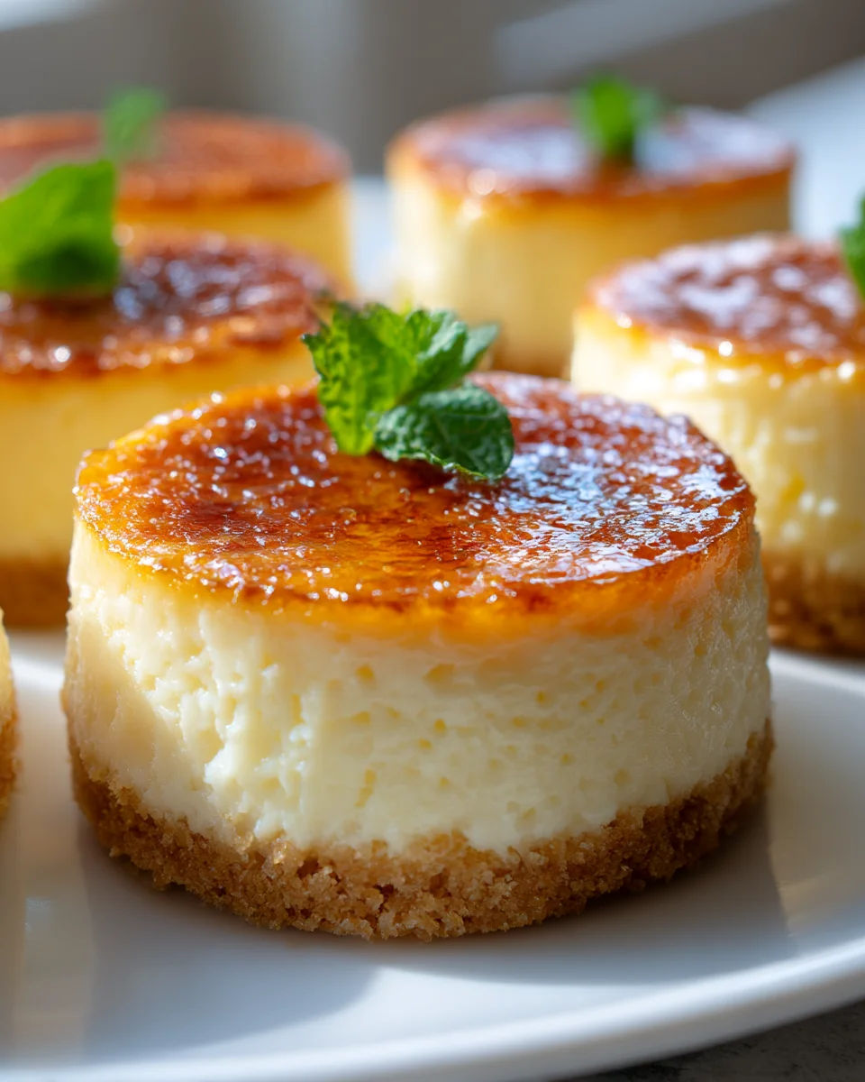 Mini Creme Brulee Cheesecakes – Decadent Dessert Recipe