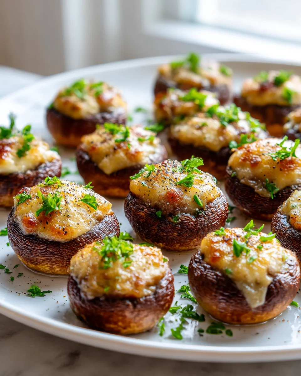 French Onion Soup Stuffed Mushrooms - Elegant Appetizer