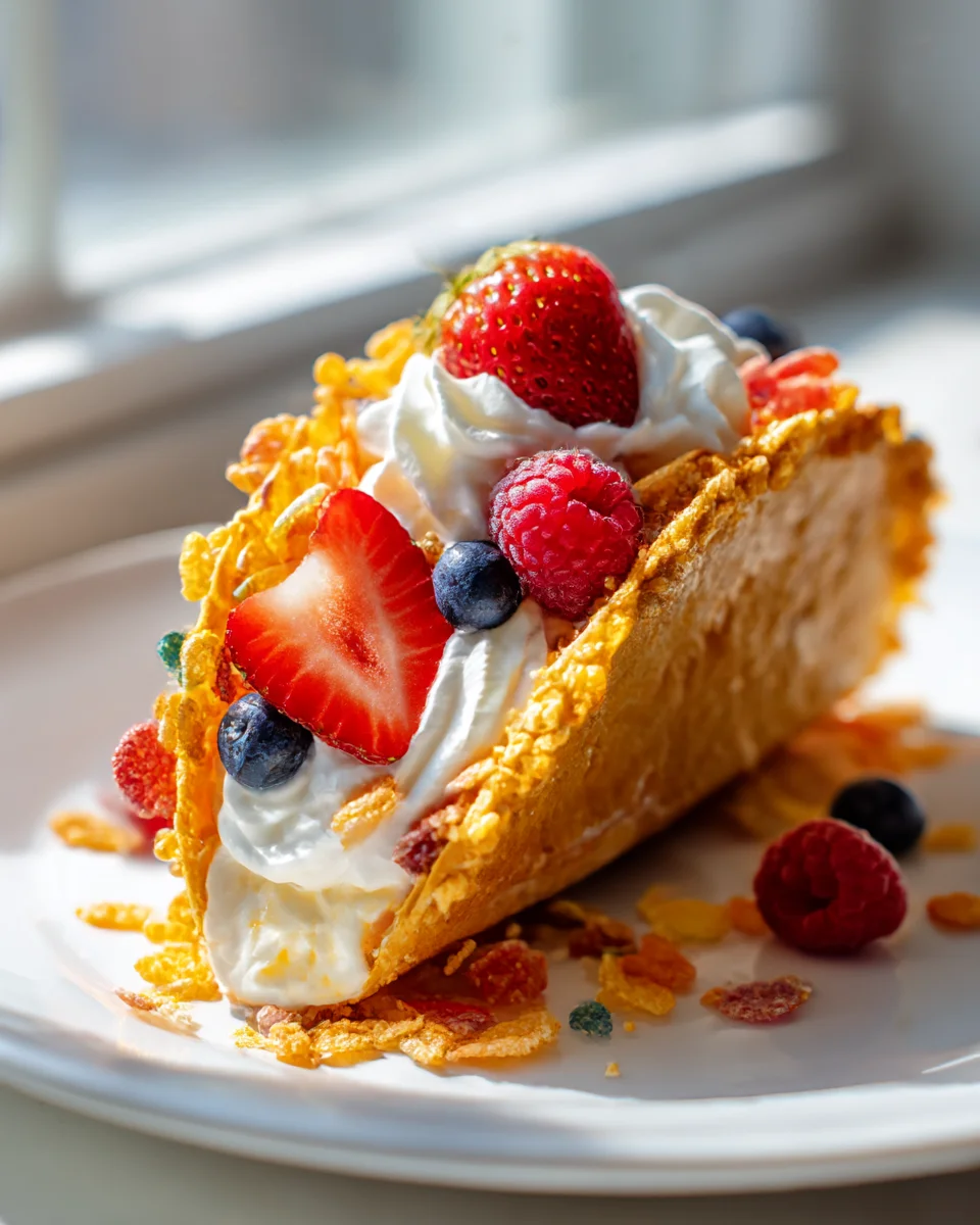 Fruity Pebbles Cheesecake Tacos: A Fun Dessert Twist!