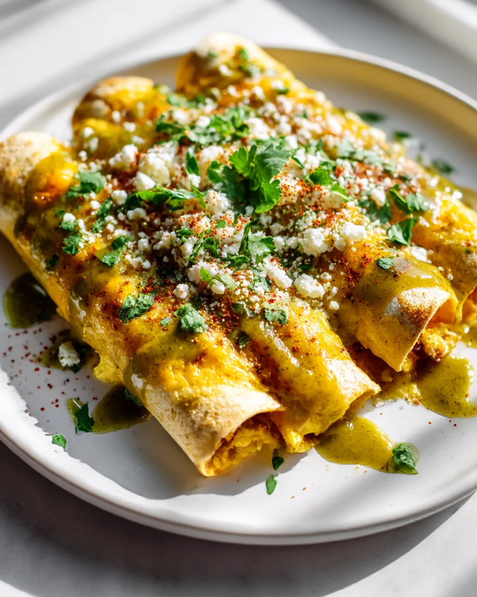 Savory Breakfast Enchiladas: Beef Sausage, Eggs & Cheese