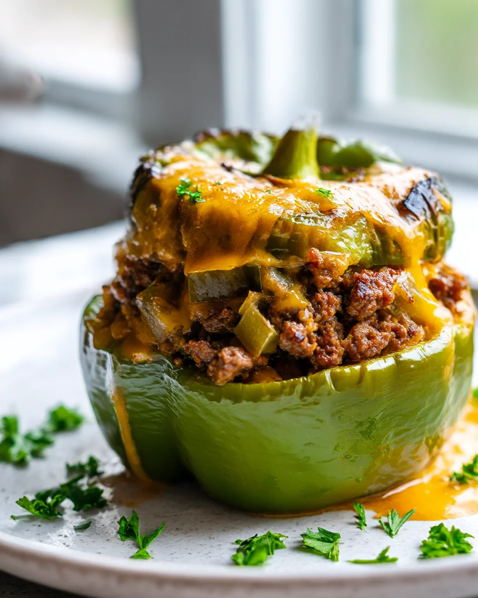 Big Mac Stuffed Peppers: Easy Low Carb Twist on a Classic