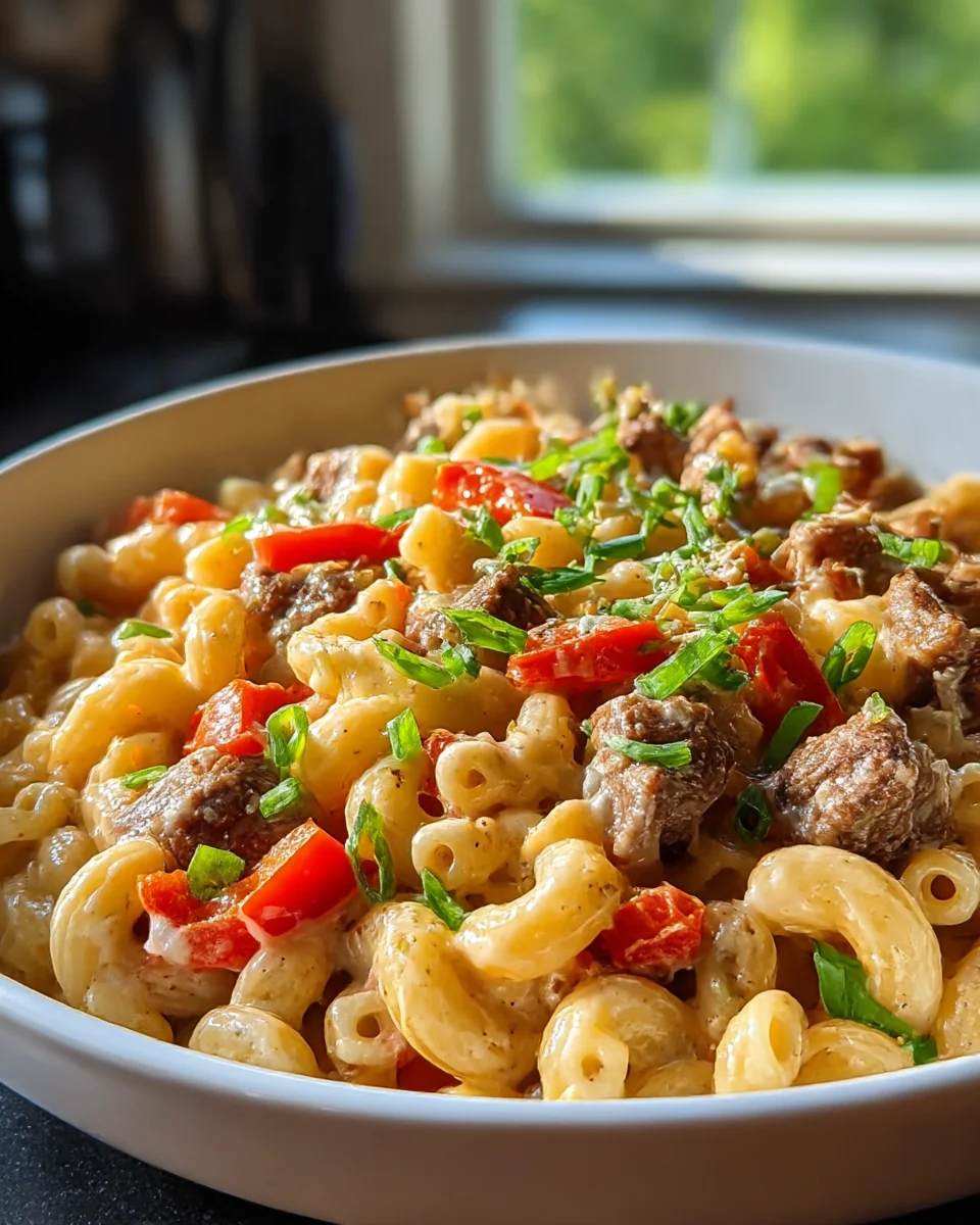 Savory Steak Pepper Jack Queso Mac Recipe for Cheese Lovers