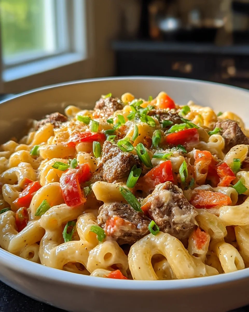 Savory Steak Pepper Jack Queso Mac Recipe for Cheese Lovers