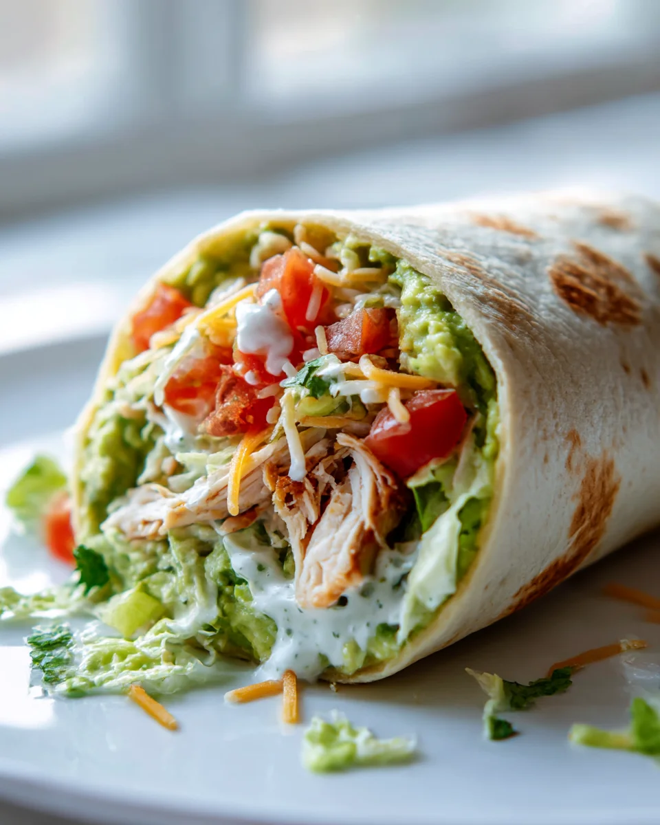 Chicken Avocado Ranch Burritos Recipe - Easy & Delicious!