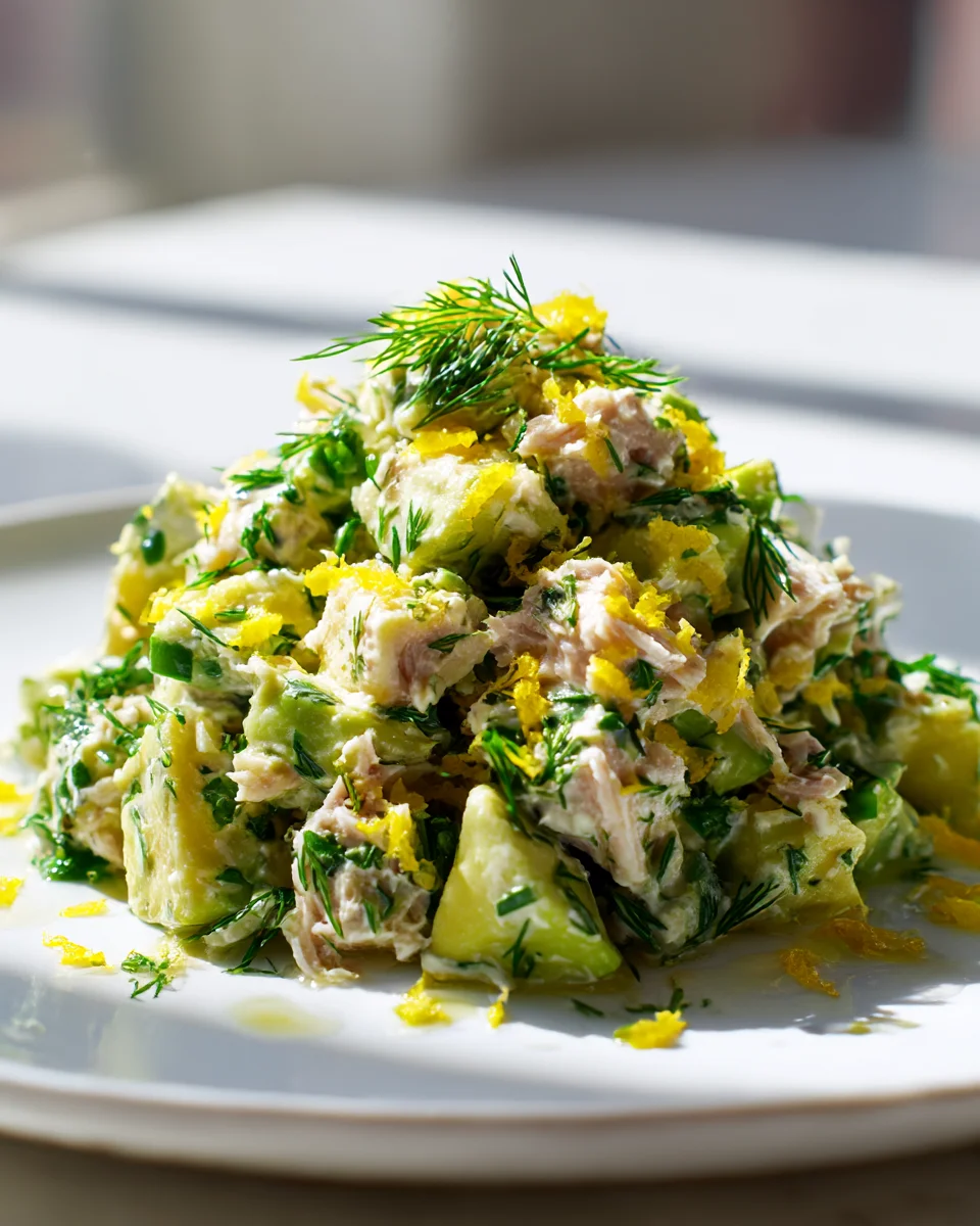 Avocado Tuna Salad with Lemon & Dill - Quick & Healthy!