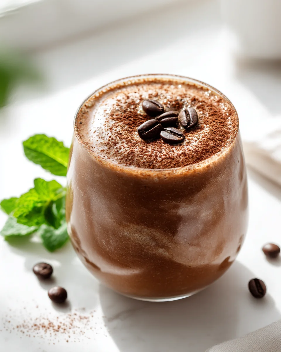 Delicious Mocha Coffee Protein Smoothie for Energy Boost