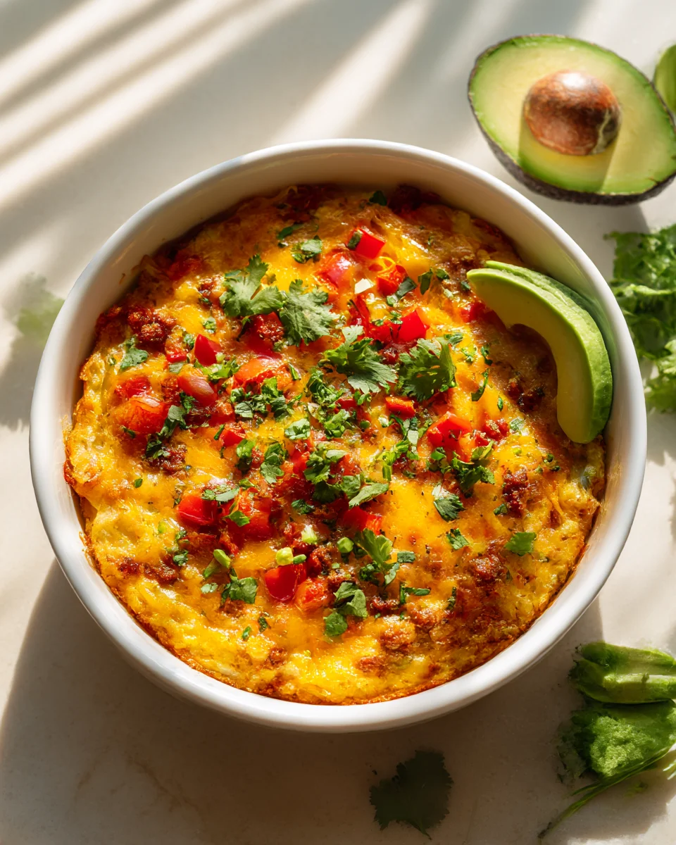 Savory Southwest Breakfast Hashbrown Casserole Recipe Delight