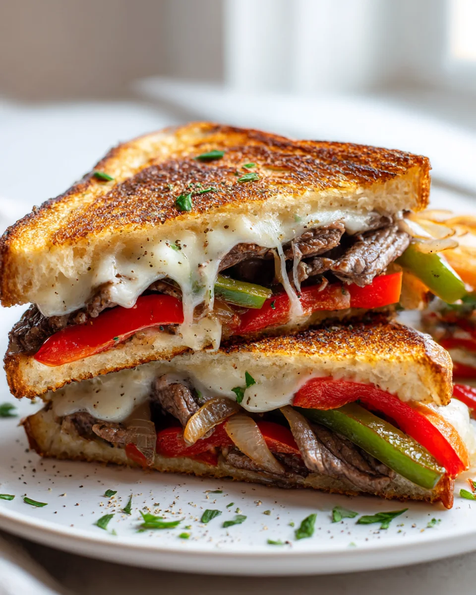 Philly Cheesesteak Grilled Sandwich: Classic Melty Goodness