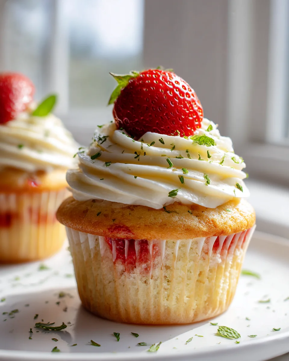 Your New Favorite: Strawberry Shortcake Stuffed Cupcakes!