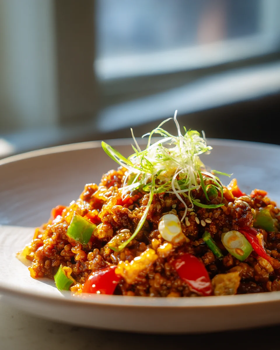 Get Hooked on Crispy Chilli Beef Rice – Taste the Crunch!