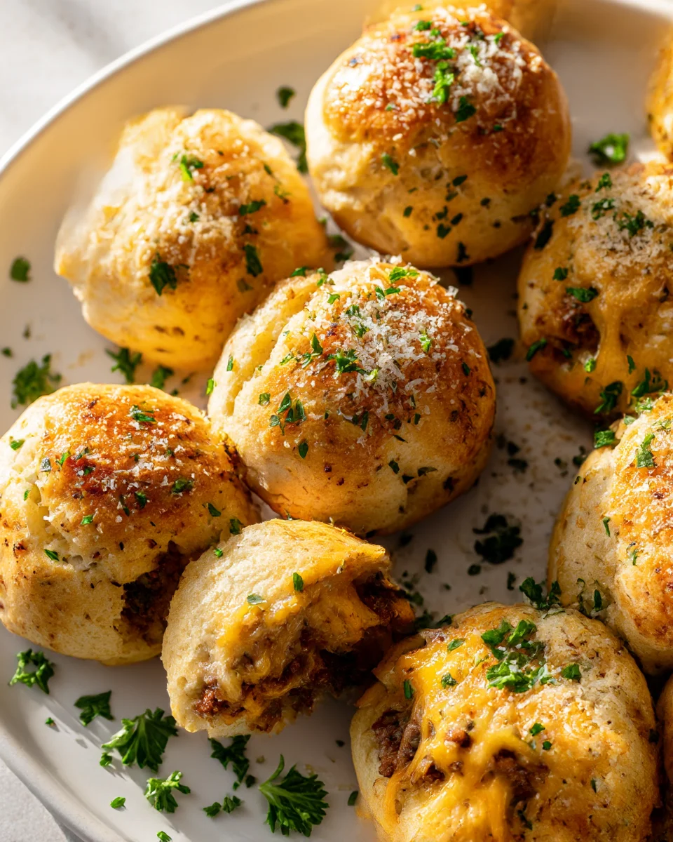 Best Garlic Parmesan Cheeseburger Bombs Recipe