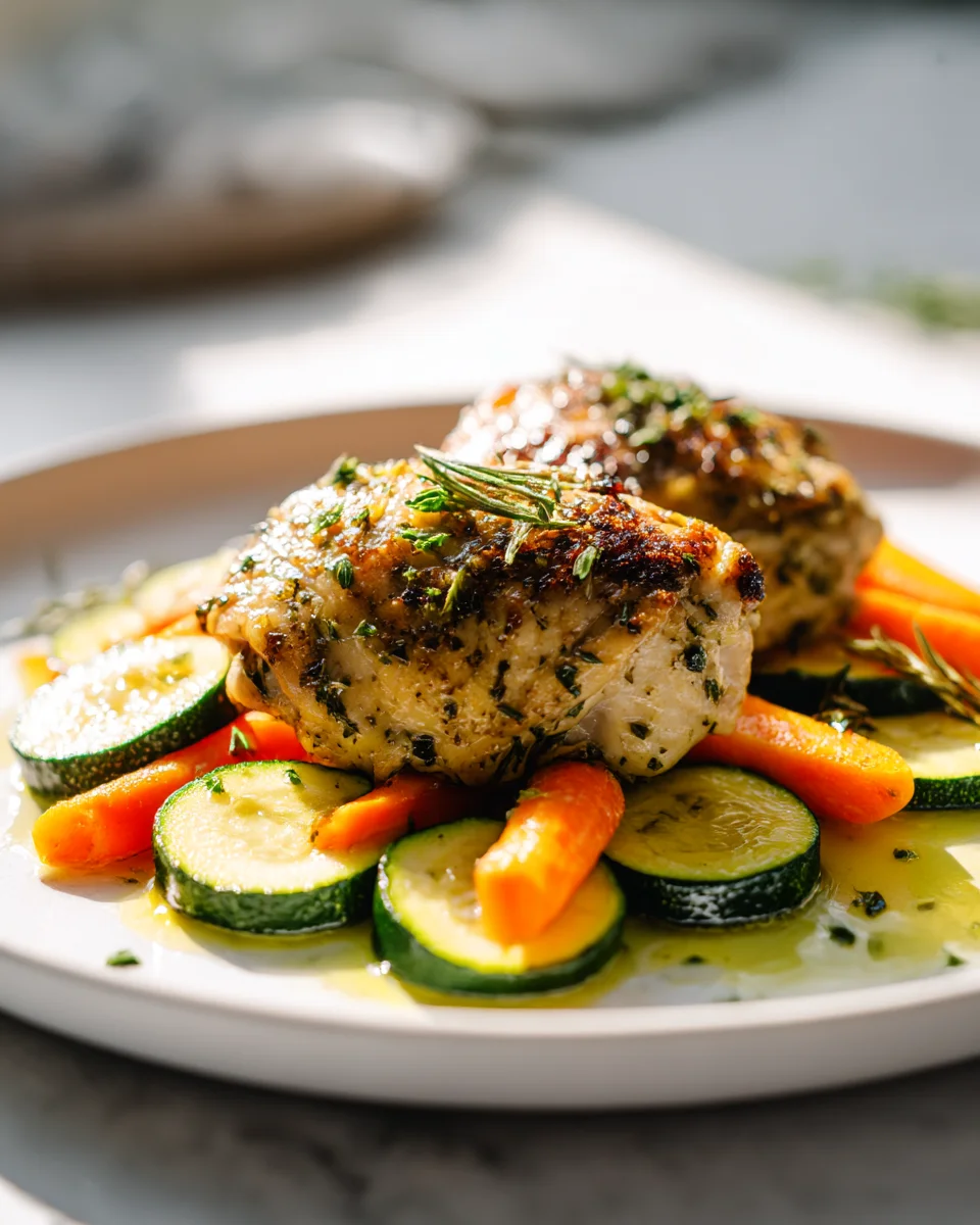 Mediterranean Herb Chicken with Carrots and Zucchini