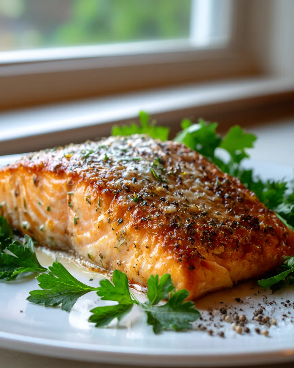 Crispy Italian Herb Parmesan Baked Salmon Recipe Delight