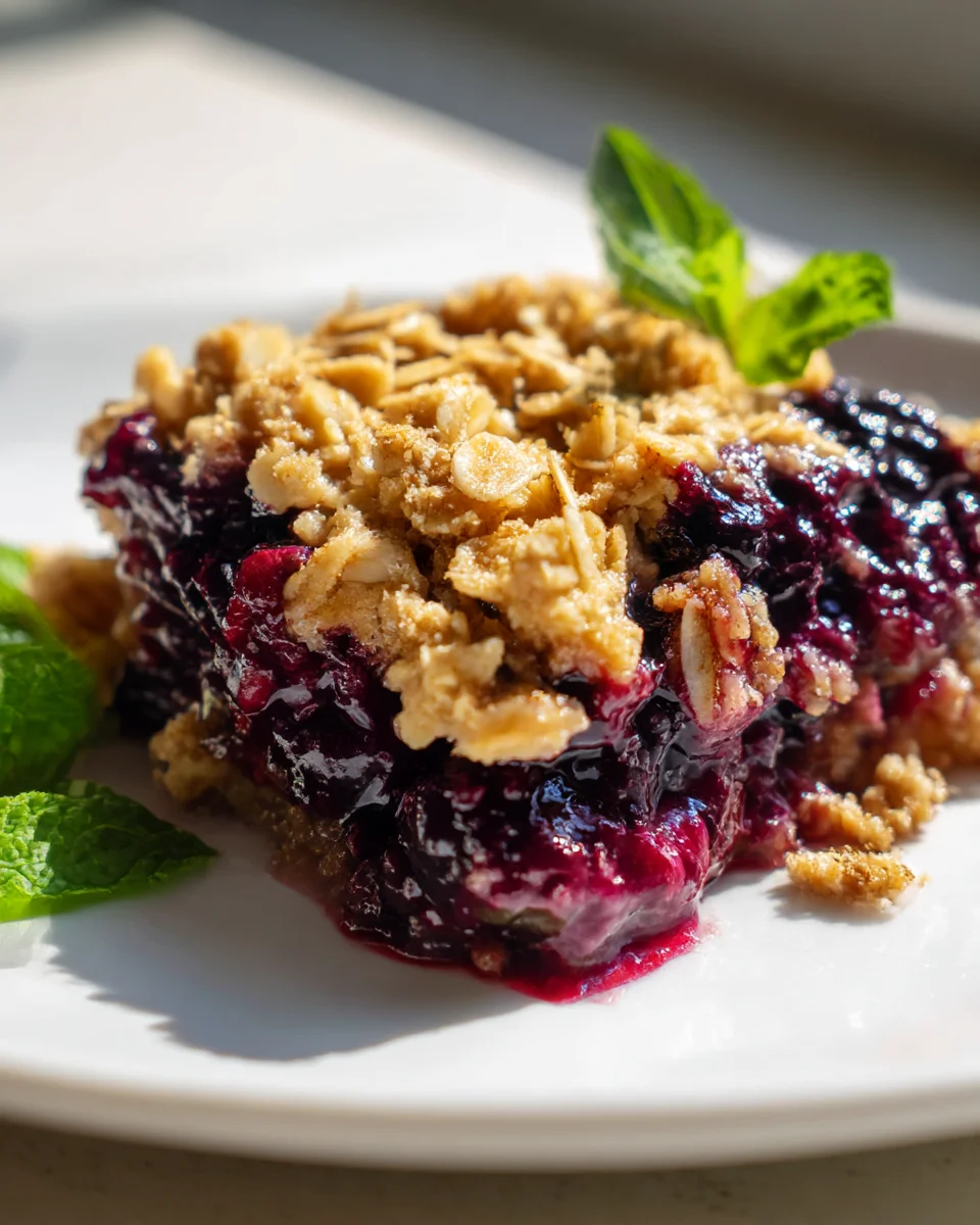 Fresh Mulberry Crumble with Buttery Oat Streusel Topping