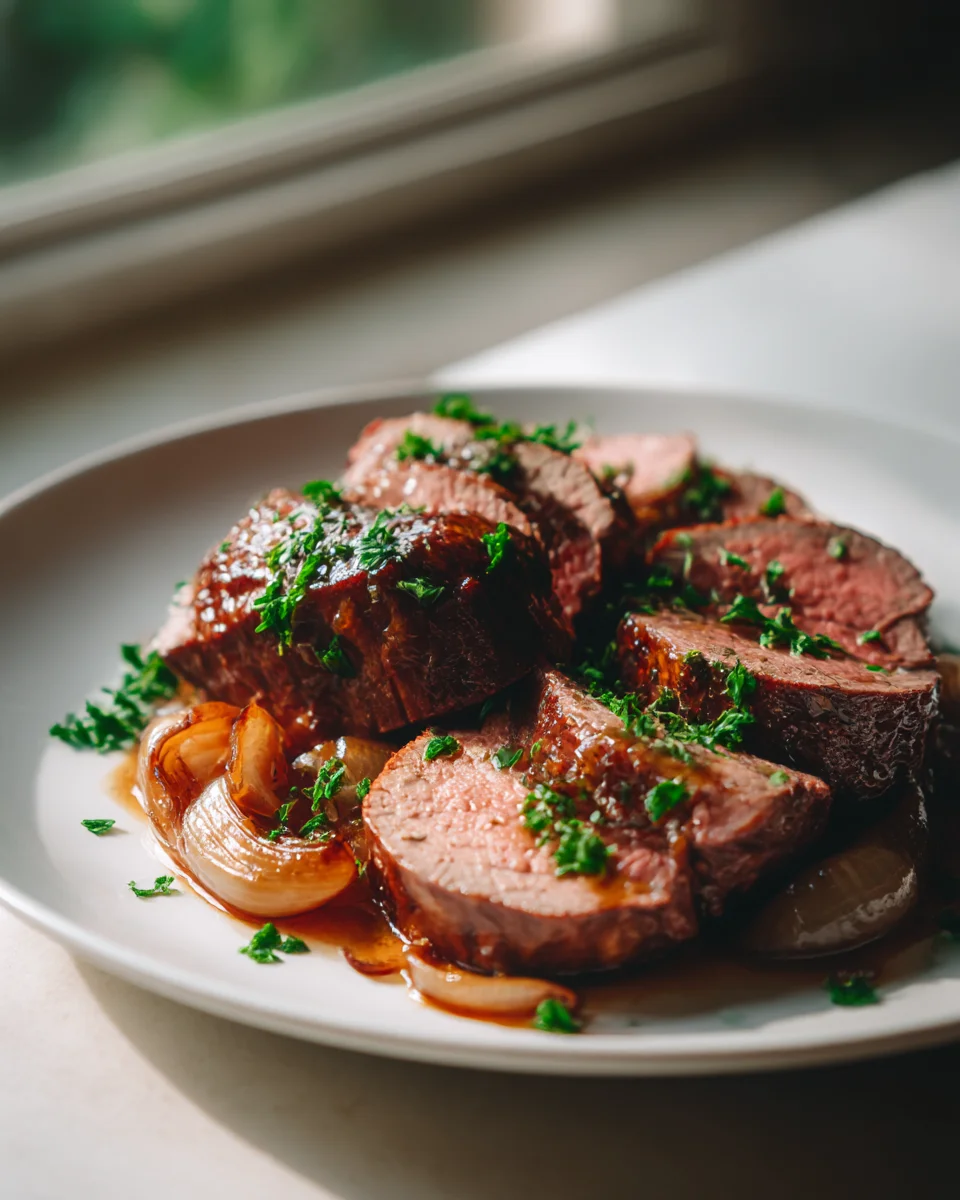 Honey Glazed Beef Tenderloin with Shallots: A Savory Delight