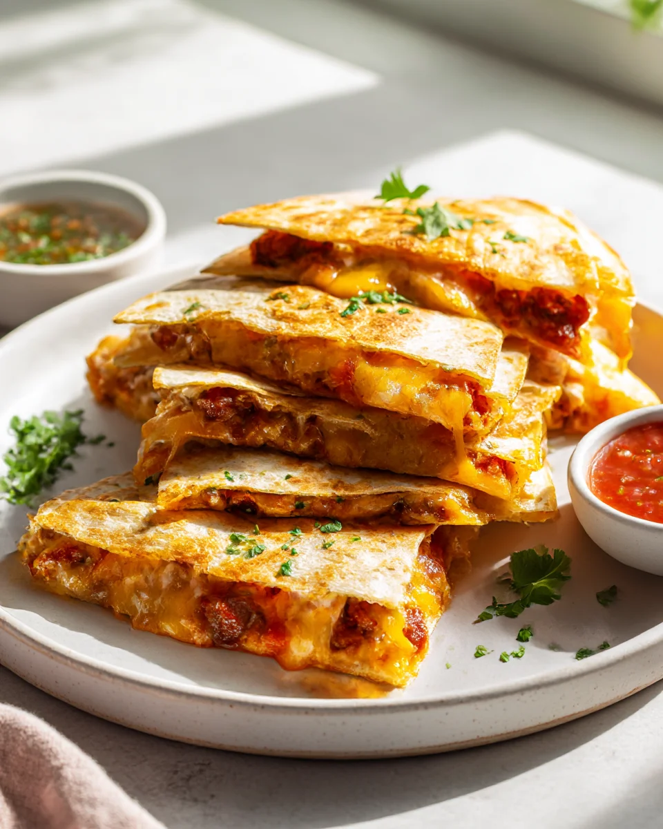 Cajun Beef Quesadillas with Melty Cheese