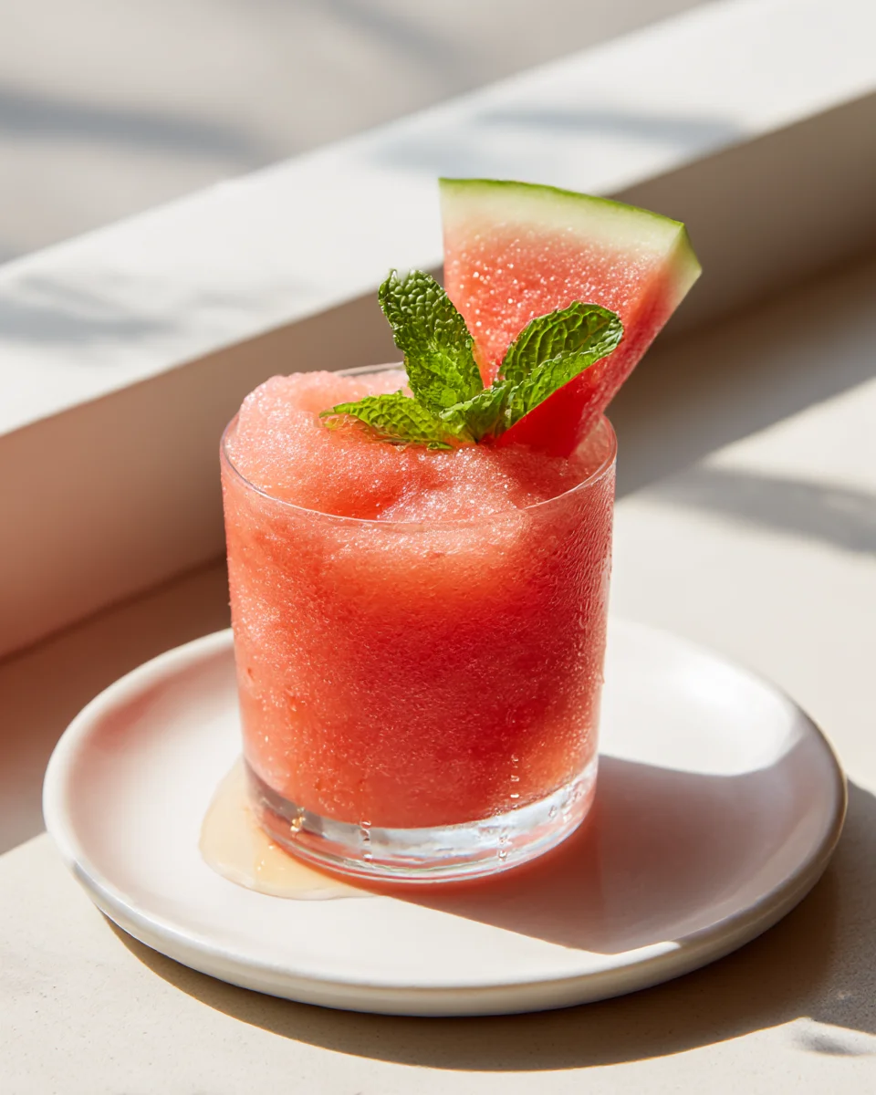 Frozen Watermelon Slushie with Honey Infusion