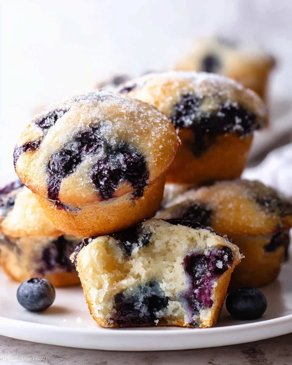 Luscious Blueberry Sour Cream Muffins