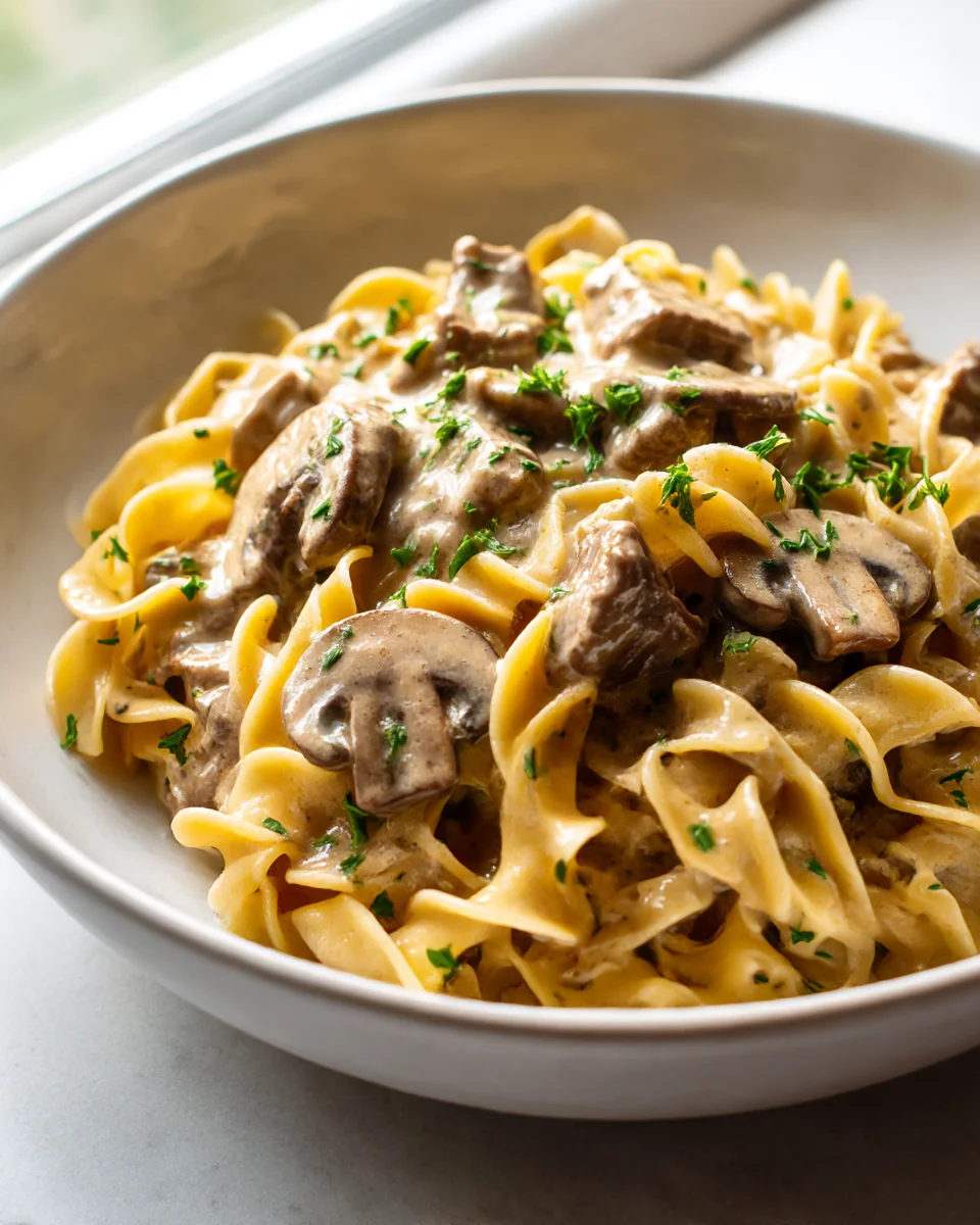 Delicious Beef Stroganoff with Egg Noodles Recipe to Try!