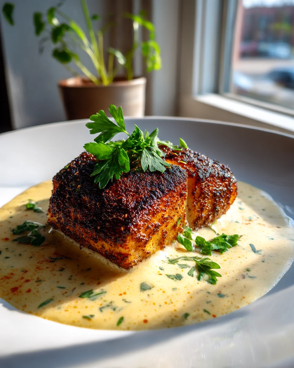 Blackened Cod with Cajun Cream Sauce Recipe - Flavorful Delight