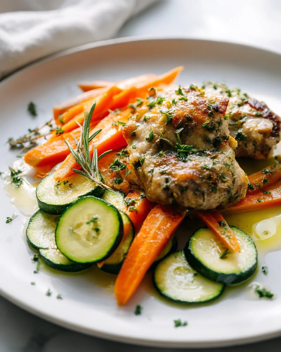 Mediterranean Herb Chicken with Carrots and Zucchini