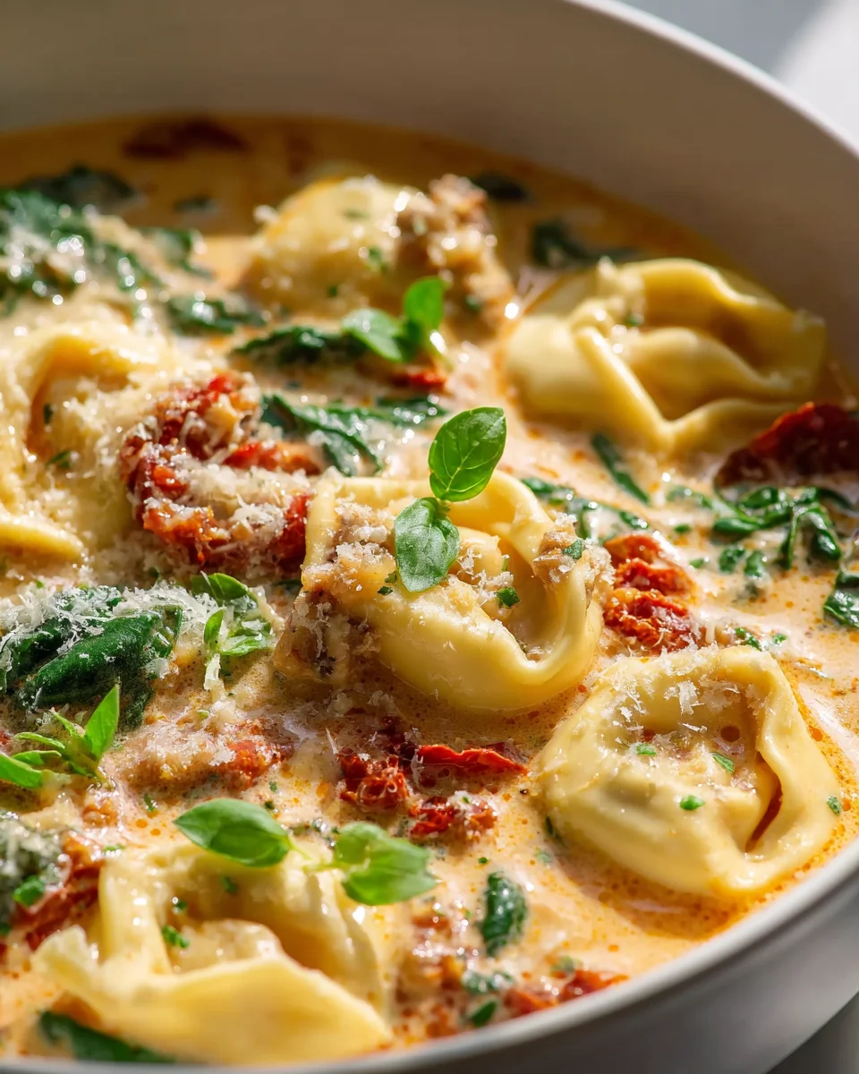 Creamy Tuscan Tortellini Soup Delight
