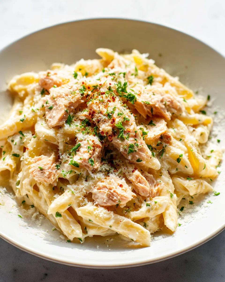 Delicious Garlic Butter Salmon Pasta Recipe in Minutes