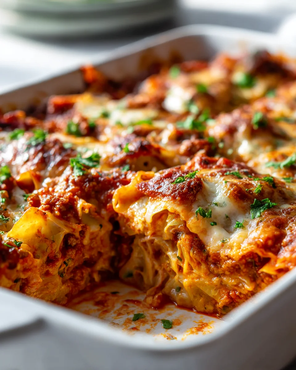 Beef Cabbage Roll Casserole Bake with Tomato Sauce