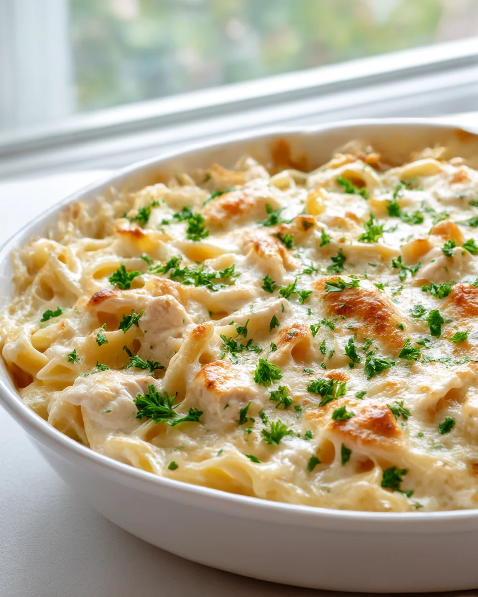 Boursin Chicken Alfredo Pasta Bake - Creamy Comfort Food Delight