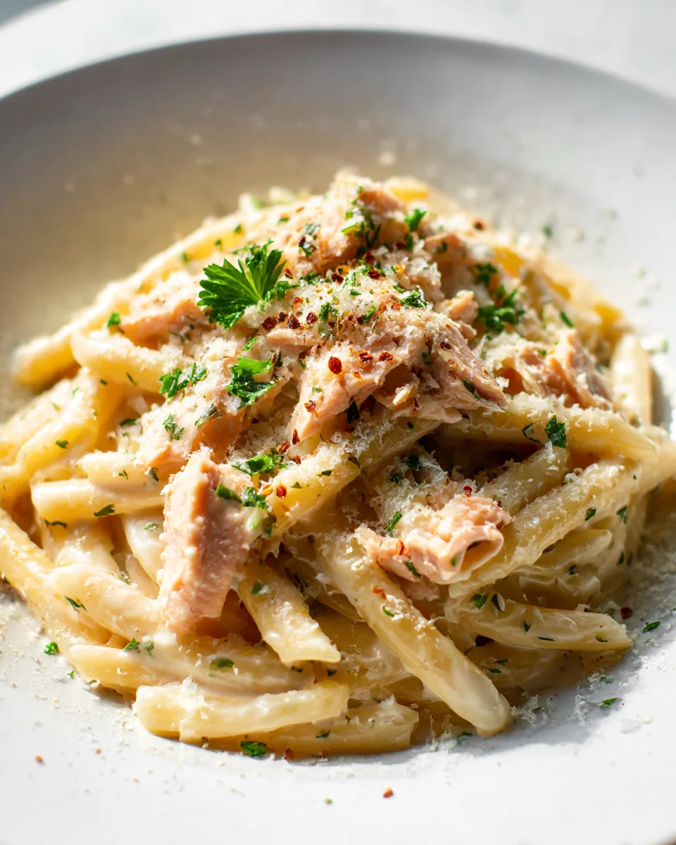 Delicious Garlic Butter Salmon Pasta Recipe in Minutes