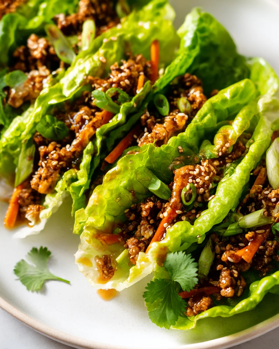Trader Joe’s Beef Dumpling Lettuce Wraps with Sesame Sauce Recipe
