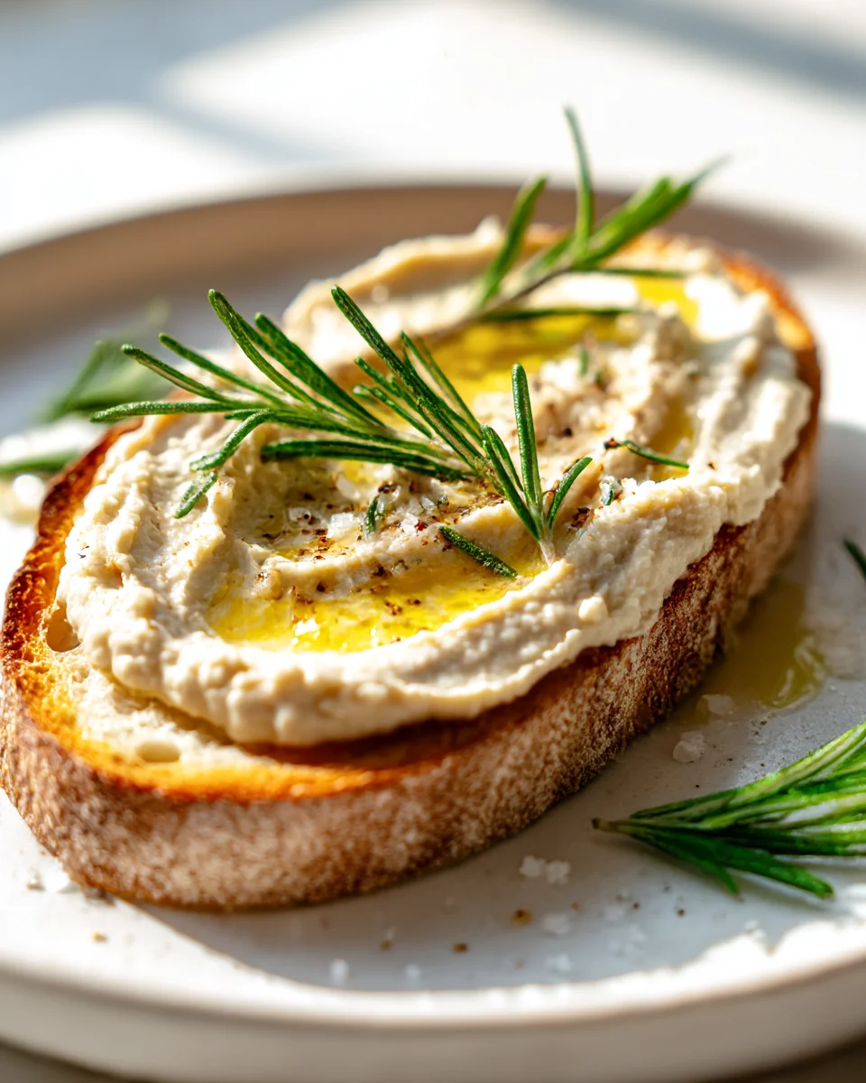 White Bean and Rosemary Bruschetta