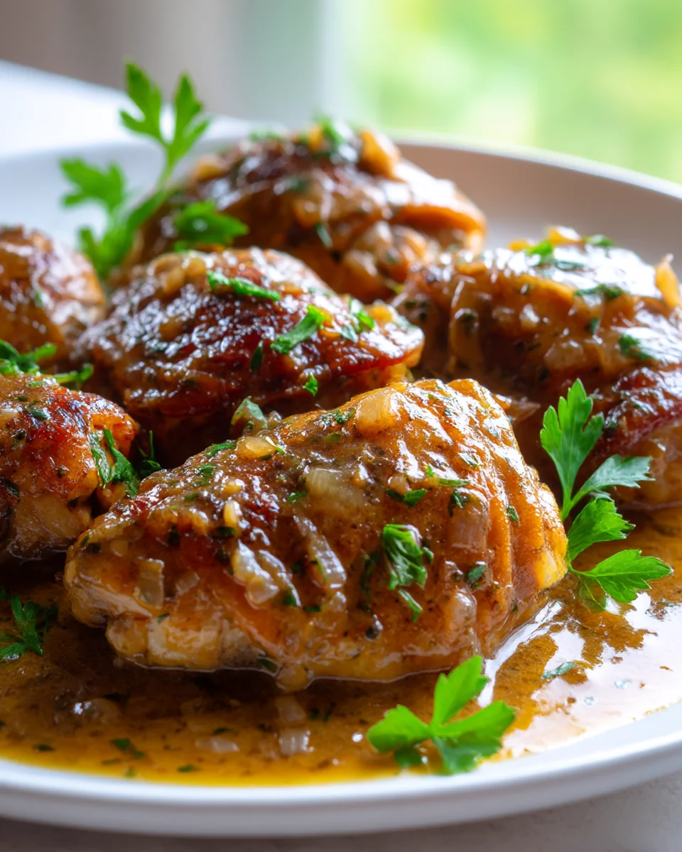 Savory Baked Chicken Thighs in Gravy