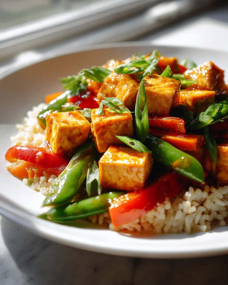 Spicy Lemon Tofu Stir Fry with Brown Rice – Healthy Delight!
